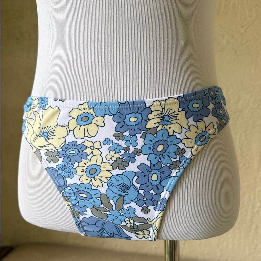 Blue Floral Two-Piece Bikini Set - Picture 2 of 6